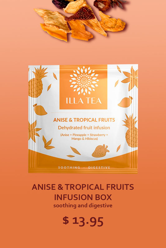 Anise & Tropical Fruits Infusion Box, soothing and digestive