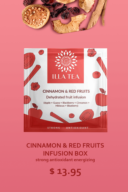 Cinnamon & Red Fruits Infusion Box, strong antioxidant energizing