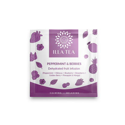 Peppermint & Berries Infusion Sachet front, calming and relaxing