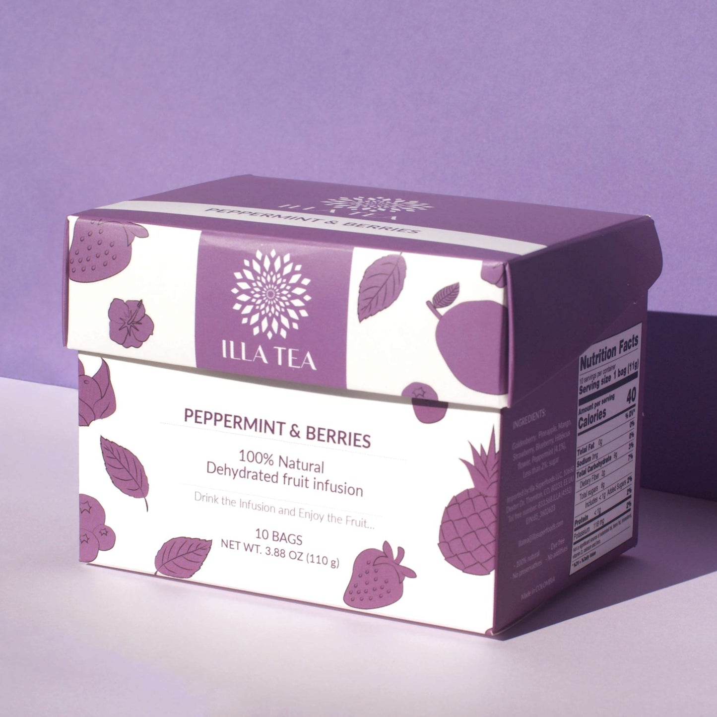 Peppermint & Berries Infusion Box, calming and relaxing